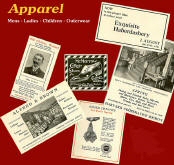 Apparel ads are from the 1908-13 ed. of the Harvard Lampoon.