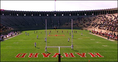 Despite various facelifts, Harvard Stadium retains much of its orginal design. (Globe Staff Photo / John Tlumacki)